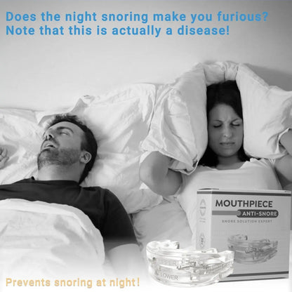 Snoring Mouthpiece DSERS by MIPHESLY helps prevent snoring for a better night's sleep. Transparent and effective solution.